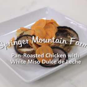 Pan-Roasted Chicken with White Miso Dulce de Leche by Chef Zach Meloy