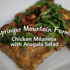 Chicken Milanesa with Arugula Salad