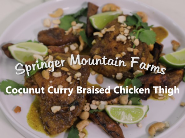 Coconut Curry Braised Chicken Thigh by Chef Edwin Molina