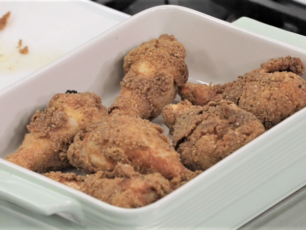 Pecan and Corn Flour Fried Chicken