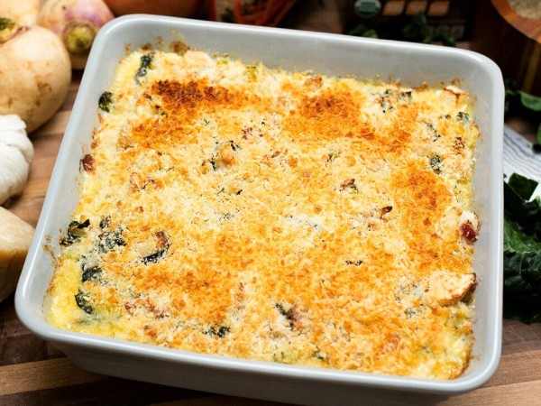 Chicken Turnip and Kale Casserole