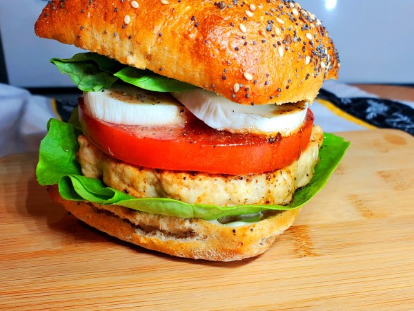 Chicken Caprese Burger