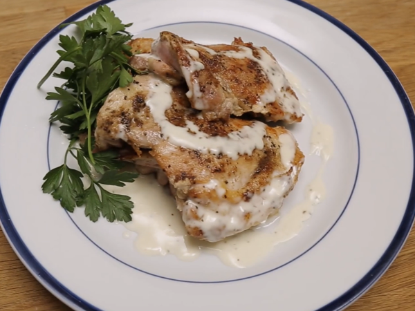 BBQ Spiced Thighs with Alabama White BBQ Sauce