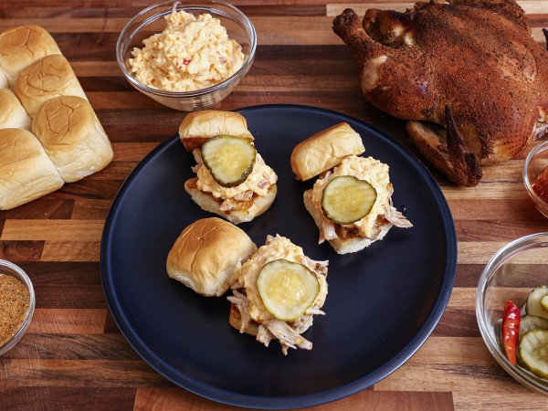Smoked Pulled Chicken Sliders