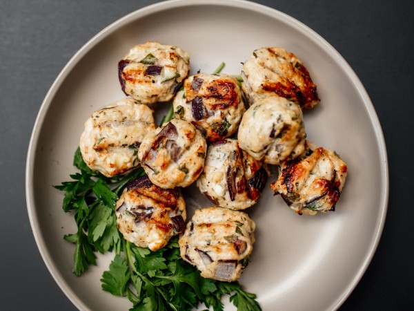 Greek Grilled Chicken Meatballs