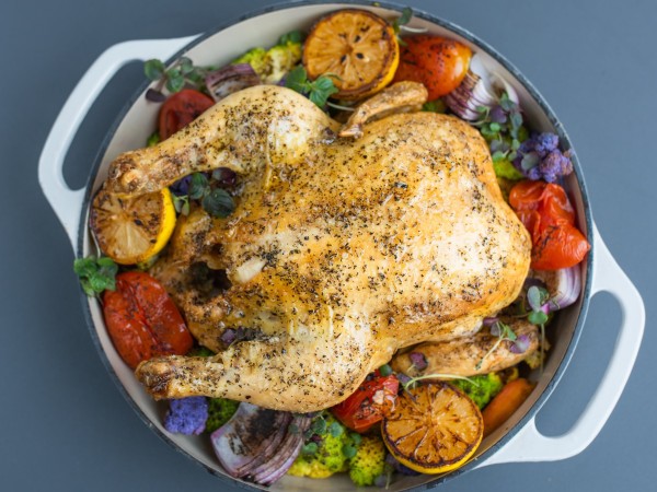 Provincial Roasted Chicken With Spring Vegetables
