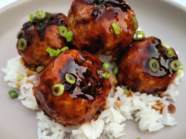 Grilled Pineapple Teriyaki Chicken Meatballs