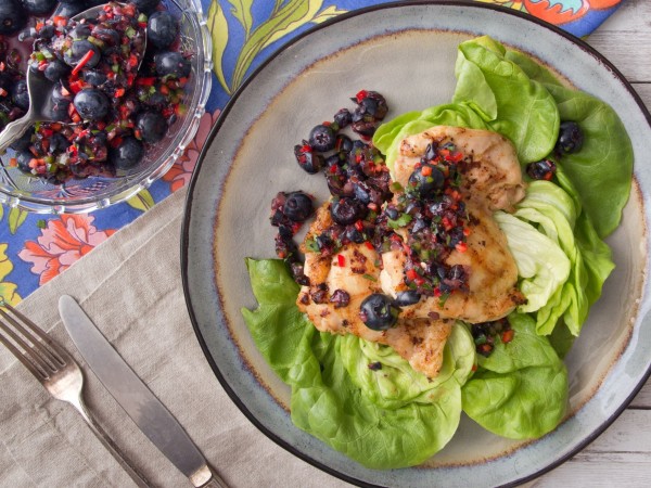 Grilled Chicken with Georgia Blueberry Salsa