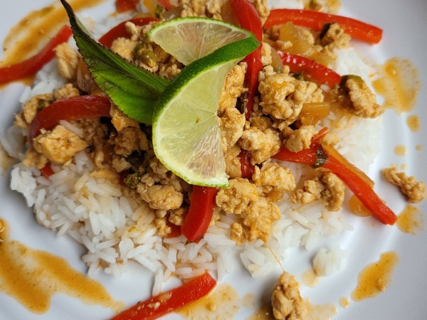 Thai Ground Chicken Basil Stir Fry