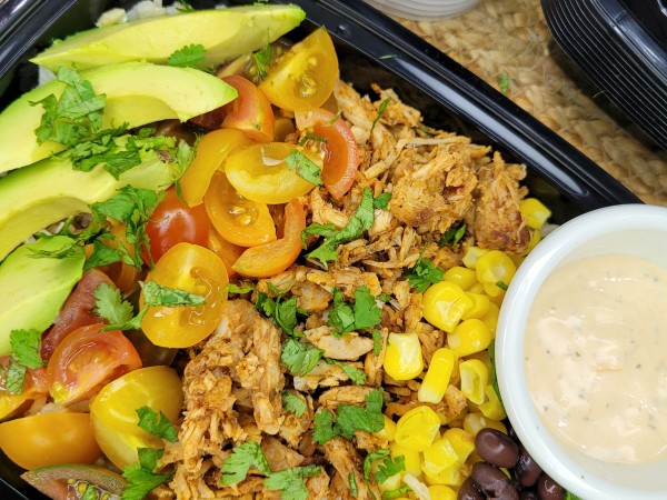 Slow Cooker Shredded Chicken Burrito Bowls (Meal Prep Friendly)
