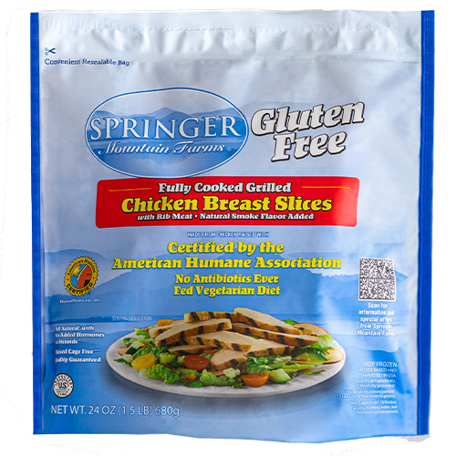 Fully Cooked, Gluten Free Grilled Breast Slices