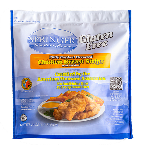 Fully Cooked, Gluten Free Breaded Breast Strips
