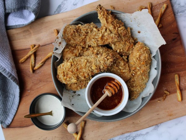 Honey Mustard Pretzel Chicken Tenders