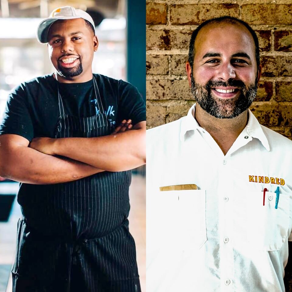 Photo Credit: Piedmont Culinary Guild FacebookChef Collier on left, Chef Kindred on right