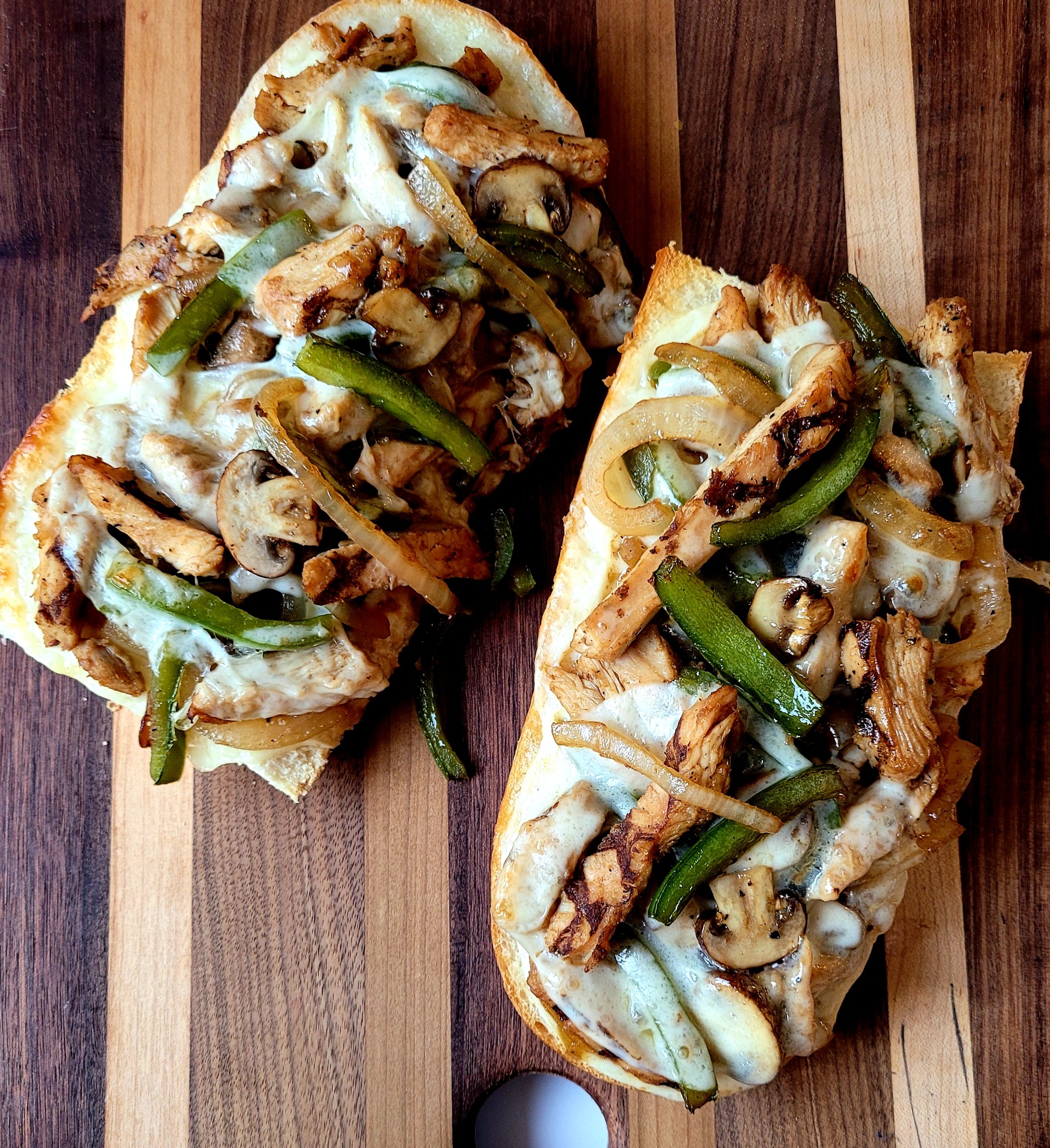 Chicken Philly Cheesy Bread