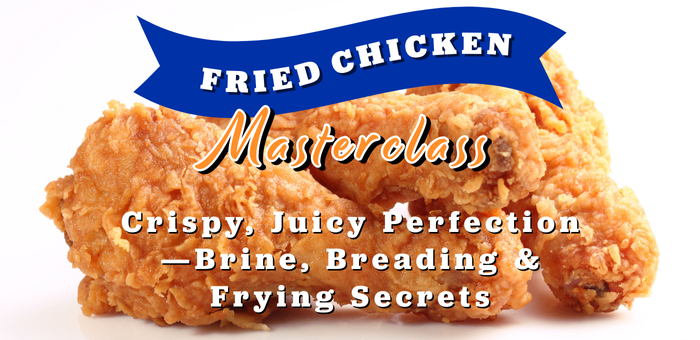 Crispy fried chicken masterclass with tips for brining, breading, and frying