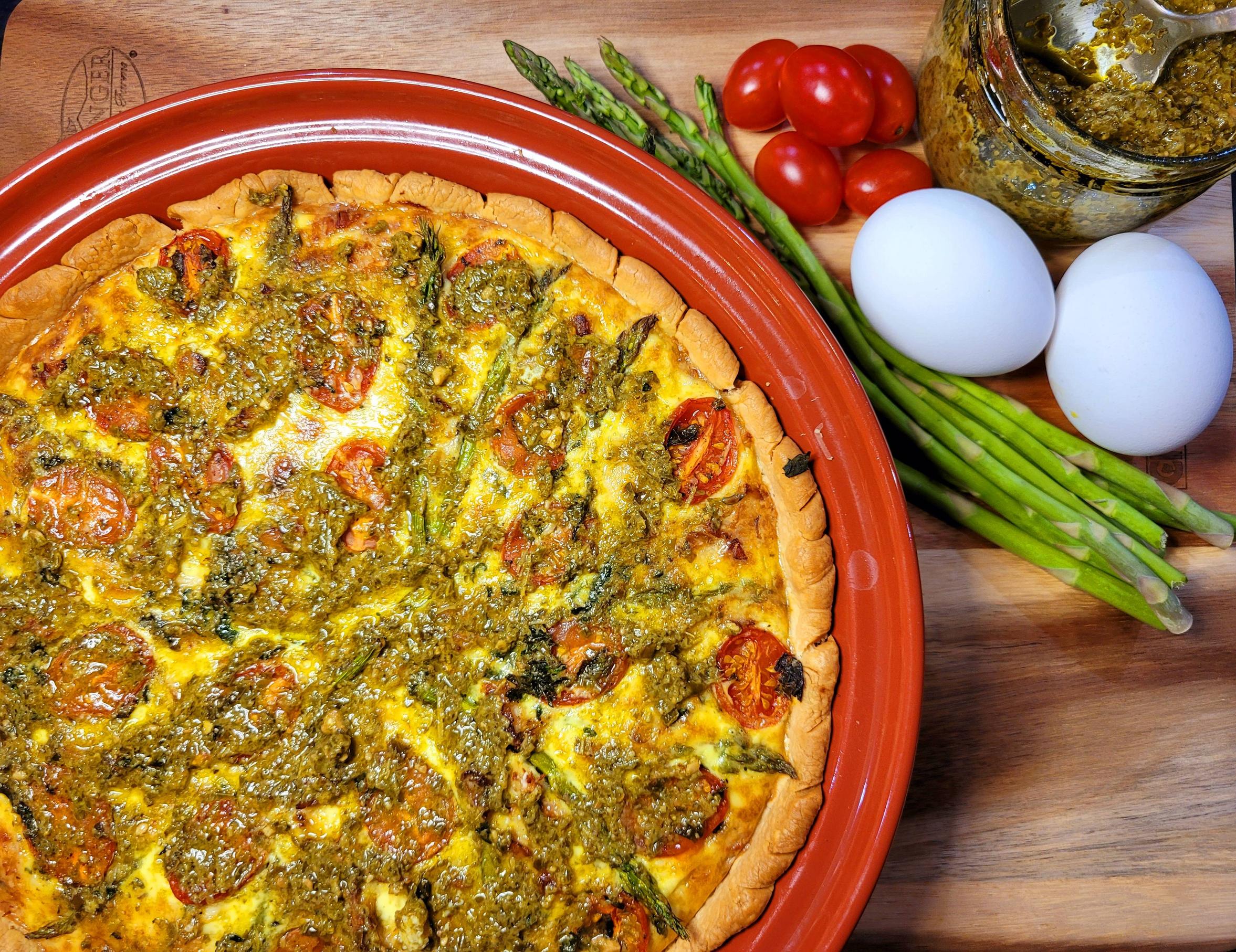 Chicken Pesto Brunch Pie