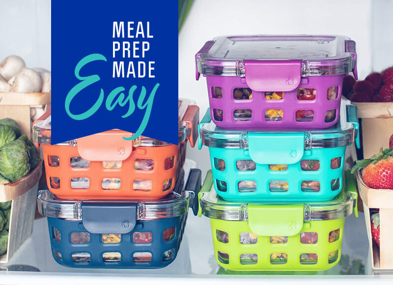 Ello 10-Piece Glass Meal Prep Food Storage Container Set