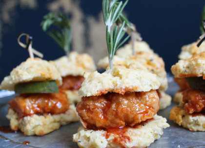 Mini Hot Honey Chicken Biscuits