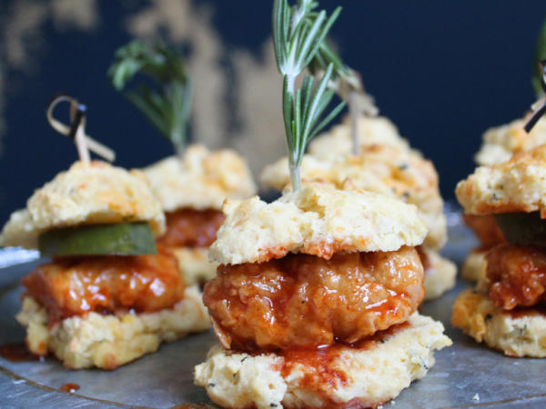 Mini Hot Honey Chicken Biscuits