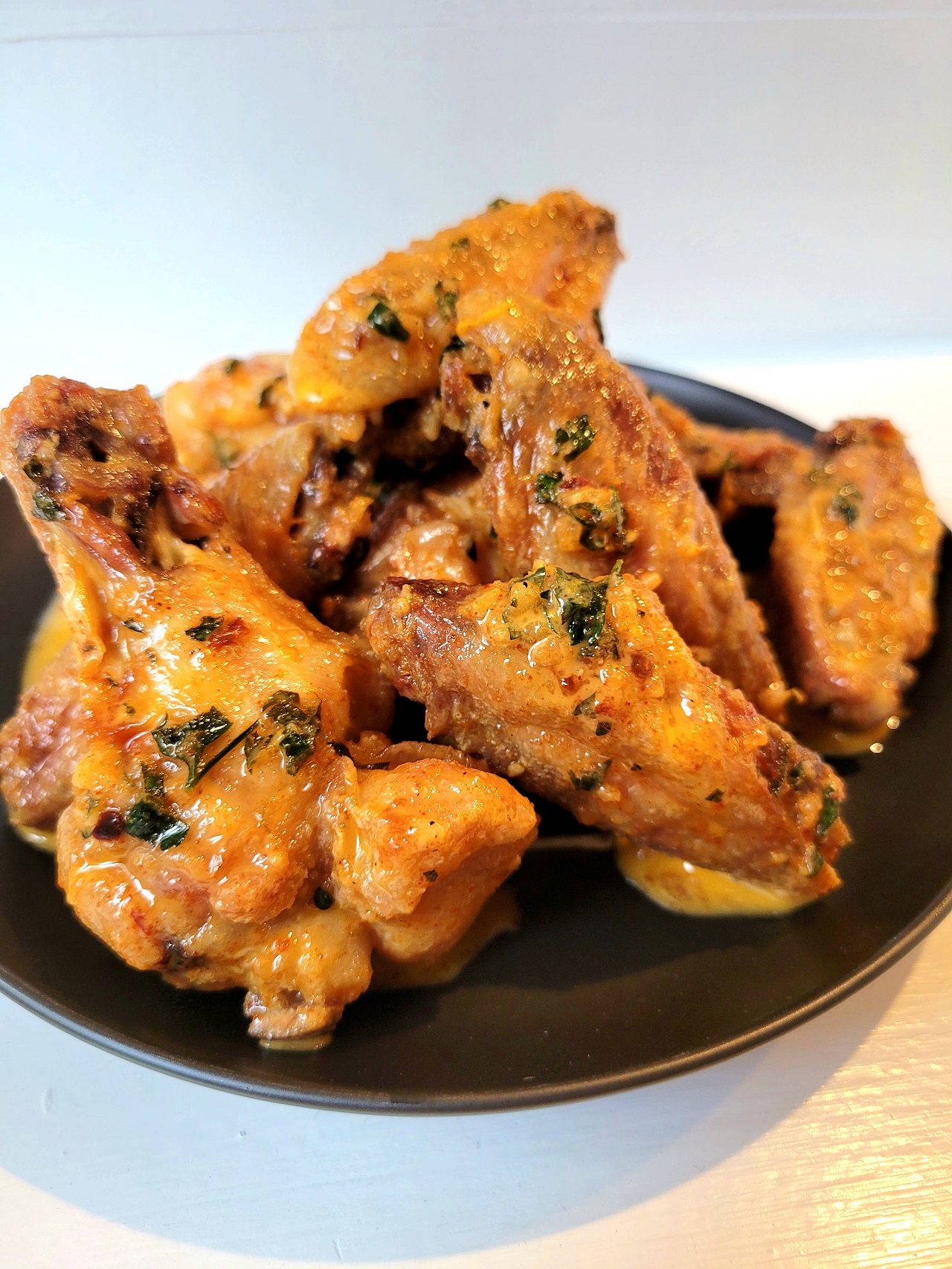 Crispy Oven Roasted Chicken Wings in Cowboy Butter