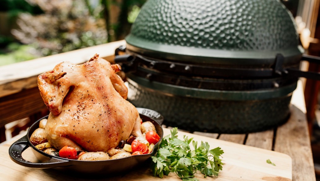 Whole Roasted Chicken with Summer Vegetables