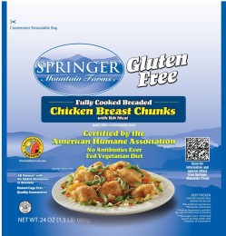 Fully Cooked, Gluten Free Breaded Breast Chunks
