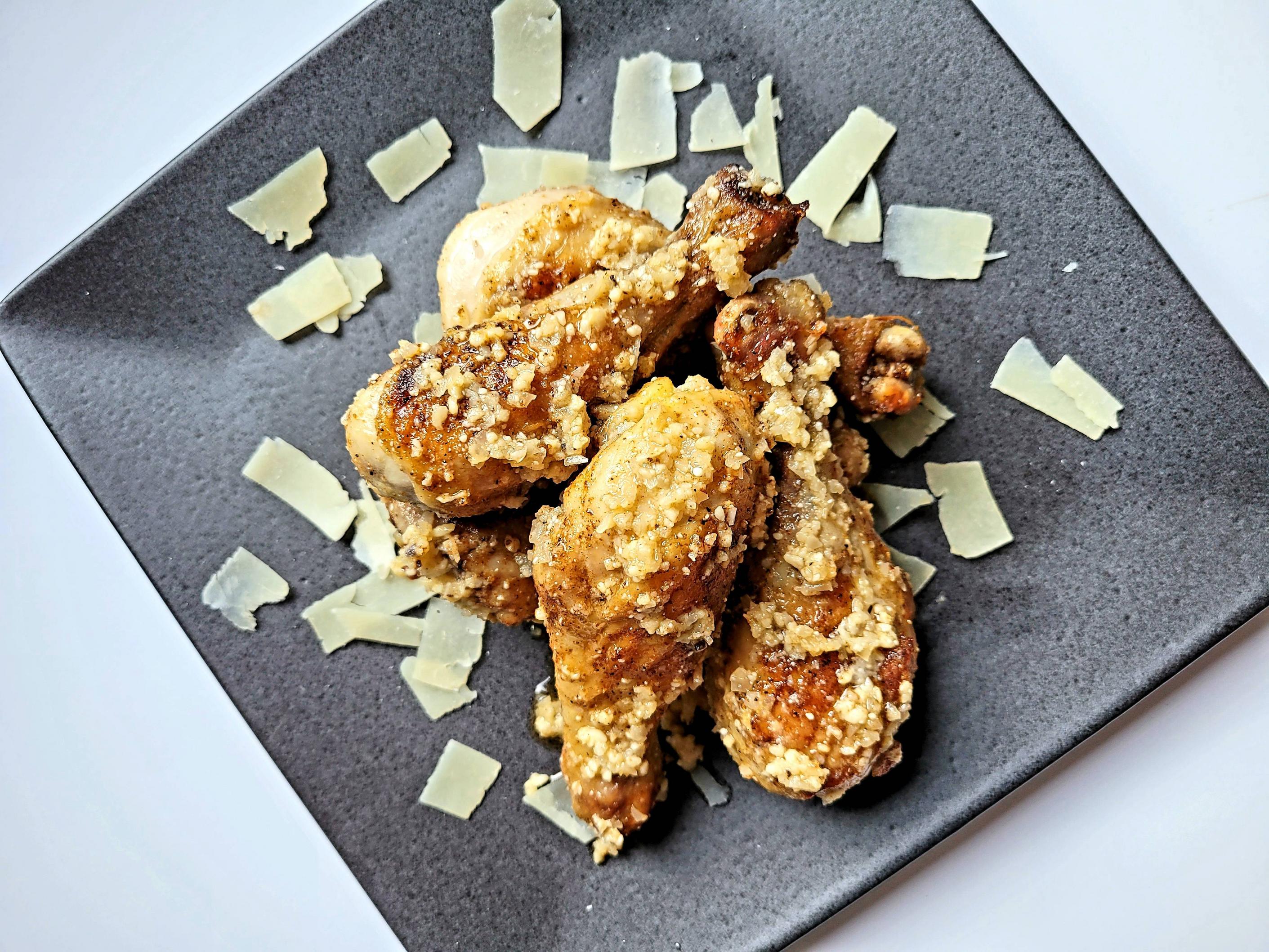 Garlic Parmesan Roasted Drumsticks